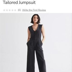 Du/er black tailored jumpsuit XL